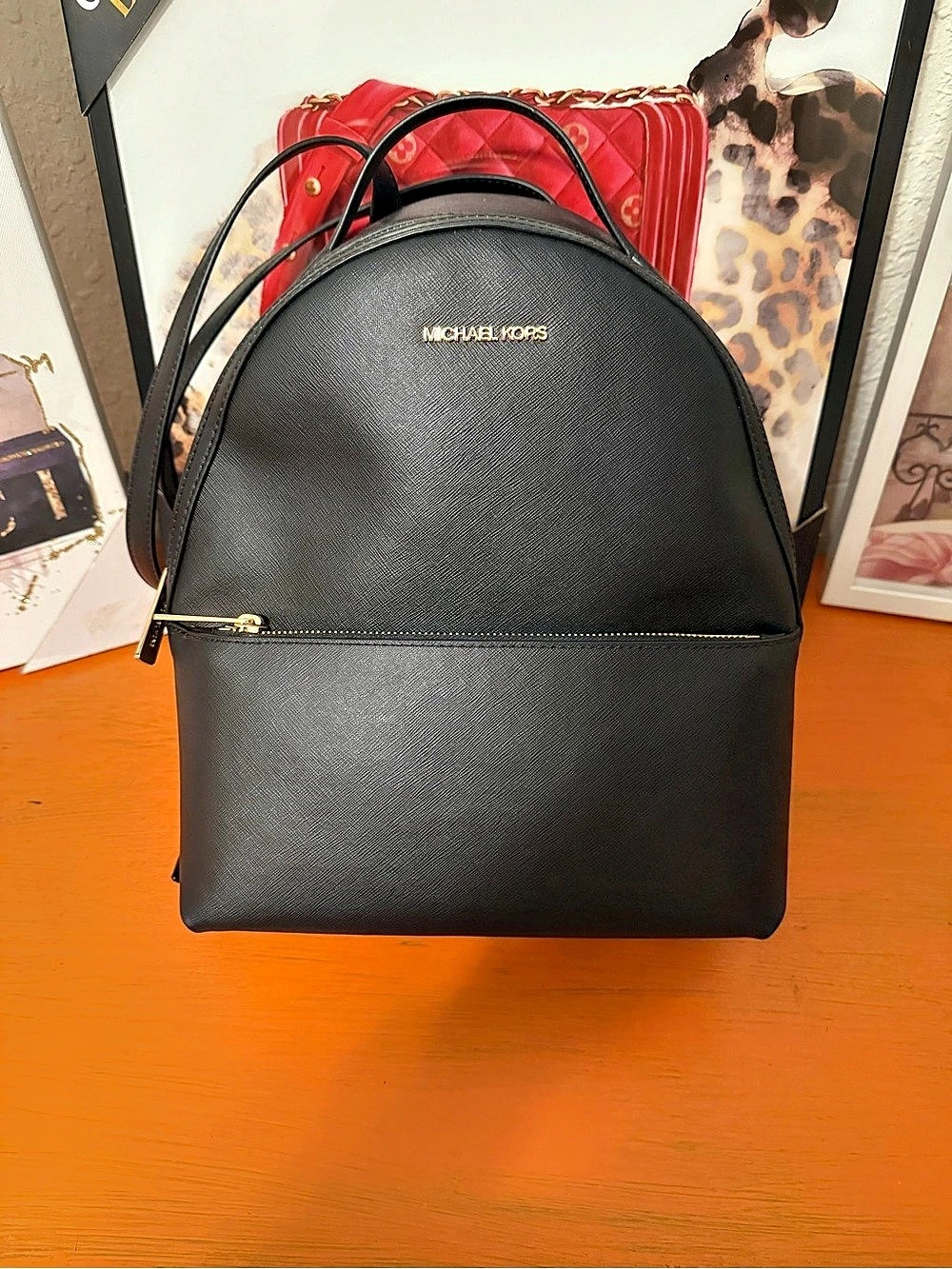 Michael Kors Sheila Medium Backpack in Black NWT